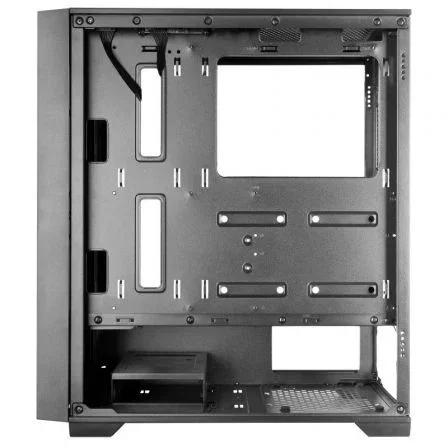 Mars Gaming MCWOODC Semitorre con Frontal de Madera y Cristal Templado/Cromado